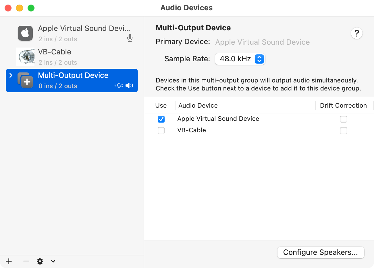 Selecting the preferred output device